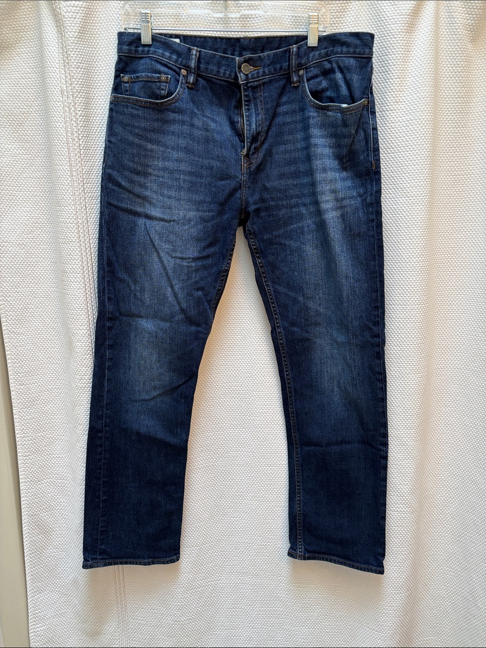 Banana Republic Men's Straight Jeans in Dark Blue Wash